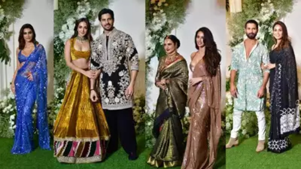 Celebrity Diwali Party of 2023: From Rekha to Janhvi, actresses looked special in fashion designer Manish Malhotra’s Diwali celebration.