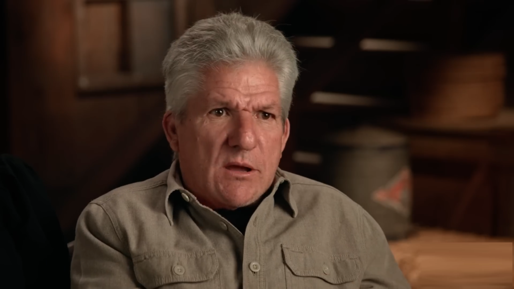 Matt Roloff speaks to the camera from the confessional.
