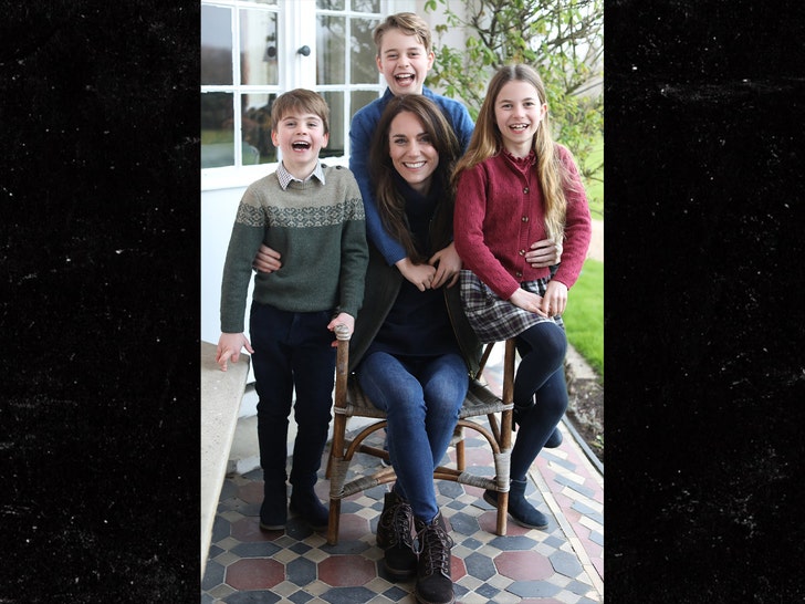 Photo editing of Kate Middleton and children
