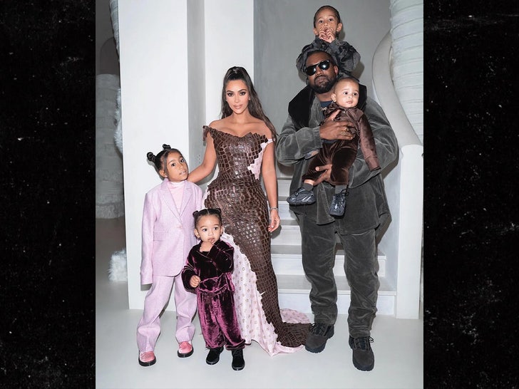 Kim K Kanye Family Photo
