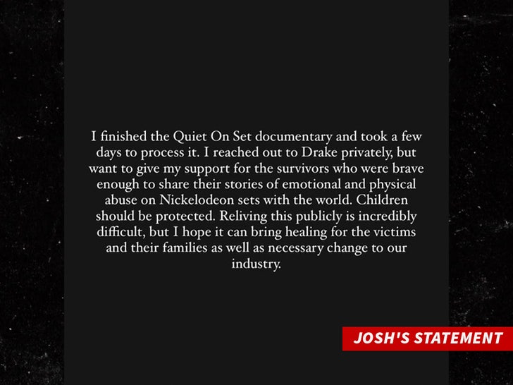 Statement from Josh_Josh Peck