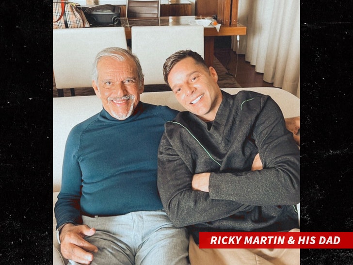 Ricky Martin and his father