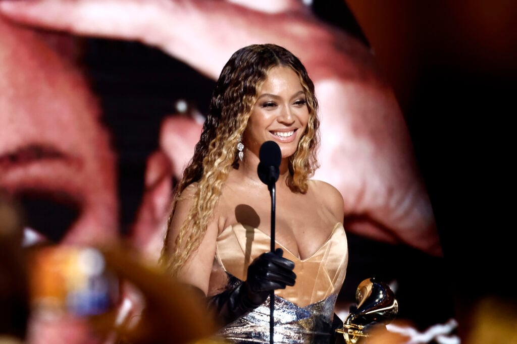 Beyoncé accepts the award for Best Dance/Electronic Album for “Renaissance” on stage during the 65th GRAMMY Awards at Crypto.com Arena on February 5, 2023 in Los Angeles, California.