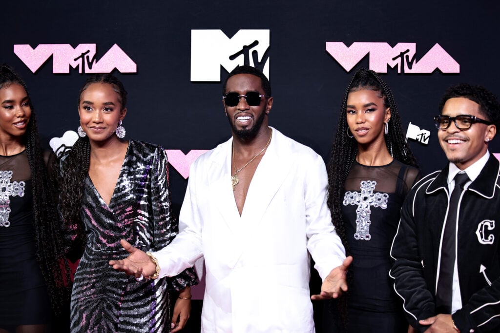 Jessie James Combs, Chance Combs, Diddy, D'Lila Combs and Justin Dior Combs attend the 2023 MTV Video Music Awards at Prudential Center on September 12, 2023 in Newark, New Jersey.