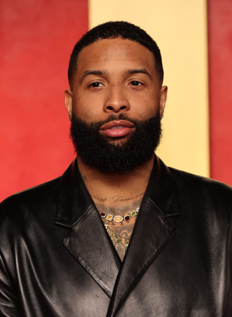Odell Beckham Jr. attends the 2024 Vanity Fair Oscar Party hosted by Radhika Jones at Wallis Annenberg Center for the Performing Arts on March 10, 2024 in Beverly Hills, California.