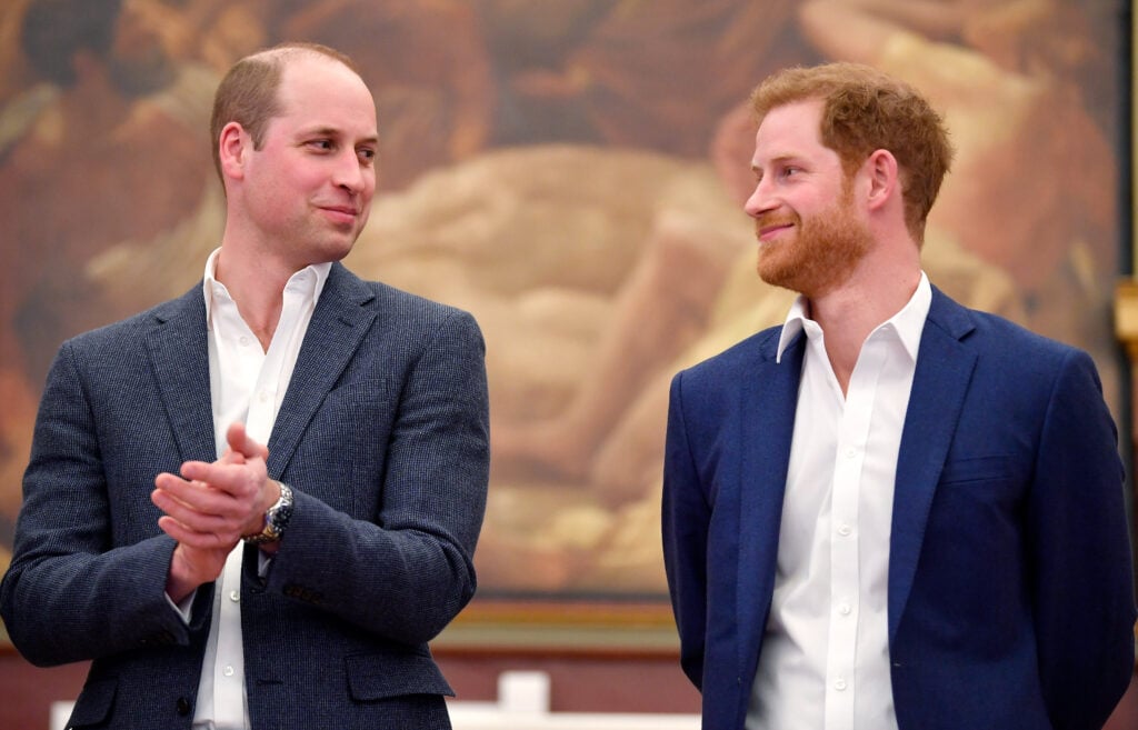 Prince William, the Duke of Cambridge and Prince Harry attend the opening of the Greenhouse Sports Center on April 26, 2018 in London, United Kingdom.