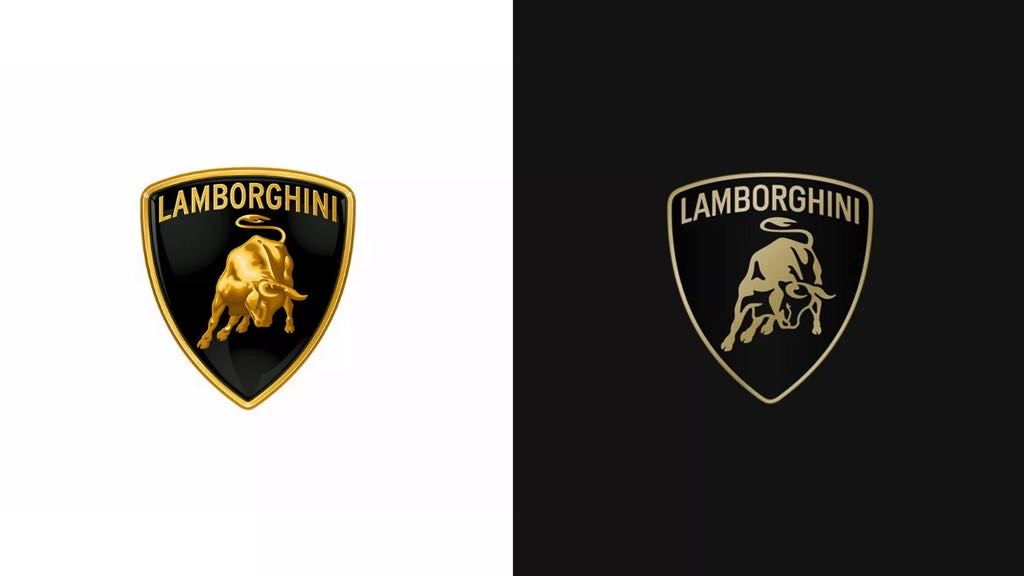 Old Lamborghini versus new logo