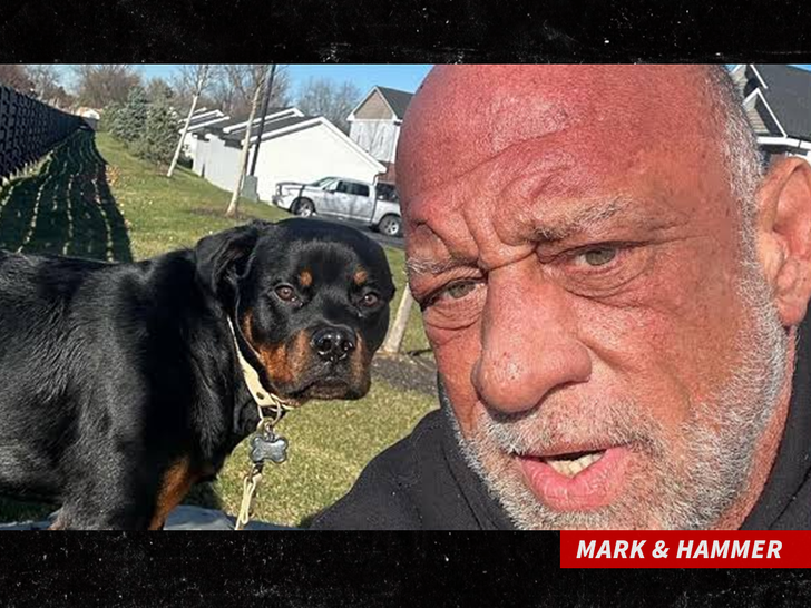 Mark Coleman and his dog Hammer