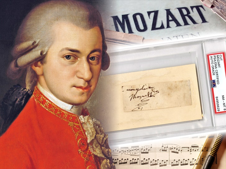 Wolfgang Mozart psa 10 signature getty has to have rock and roll