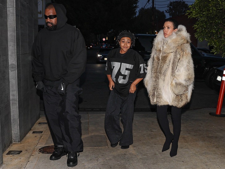 Kanye West, Bianca and North West go out to dinner