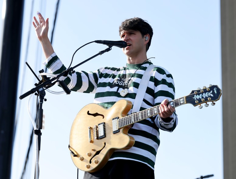 Ezra Koenig of Vampire Weekend performs at the Outdoor Theater during the 2024 Coachella Valley Music and Arts Festival