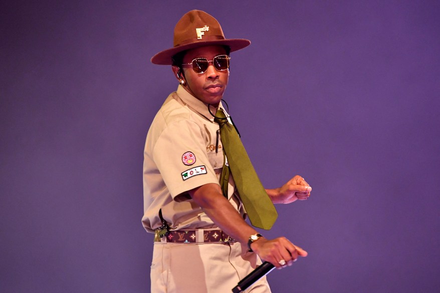 Tyler the Creator performs on stage during the Coachella Valley Music and Arts Festival 