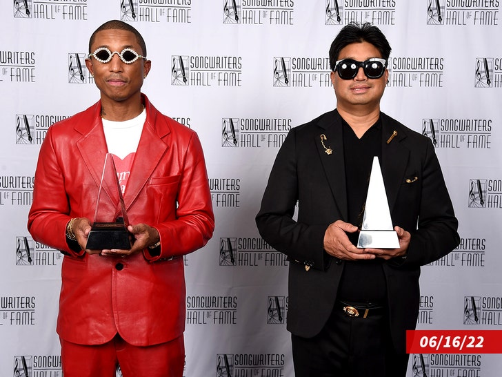 Pharrell and Chad at Songwriters' HOF