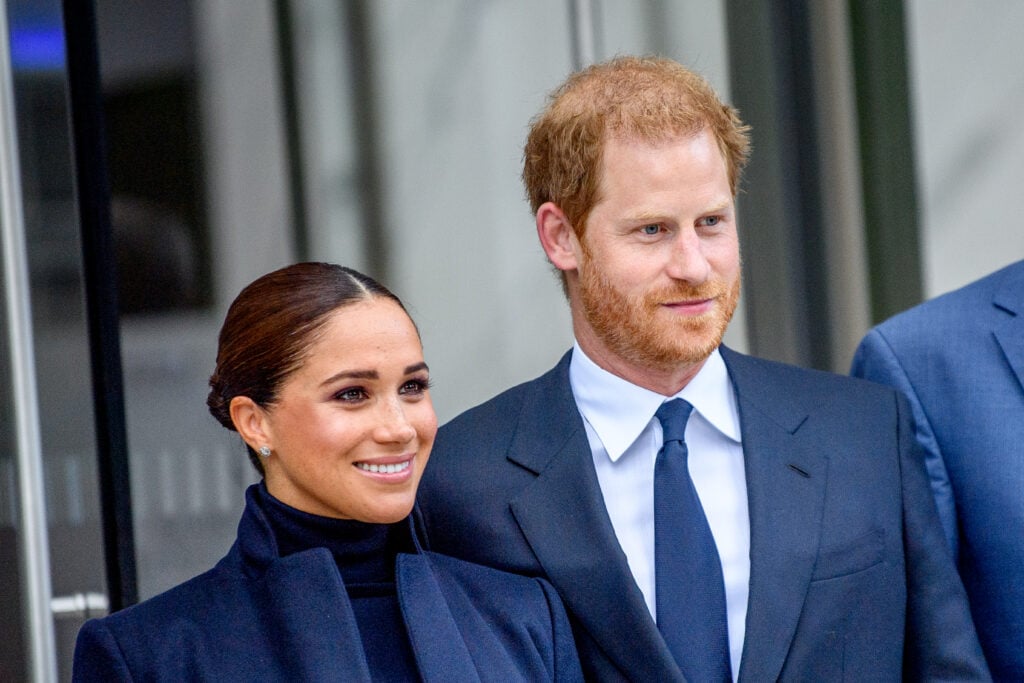 Meghan, Duchess of Sussex and Prince Harry, Duke of Sussex visit the One World Observatory at One World Observatory on September 23, 2021 in New York City.