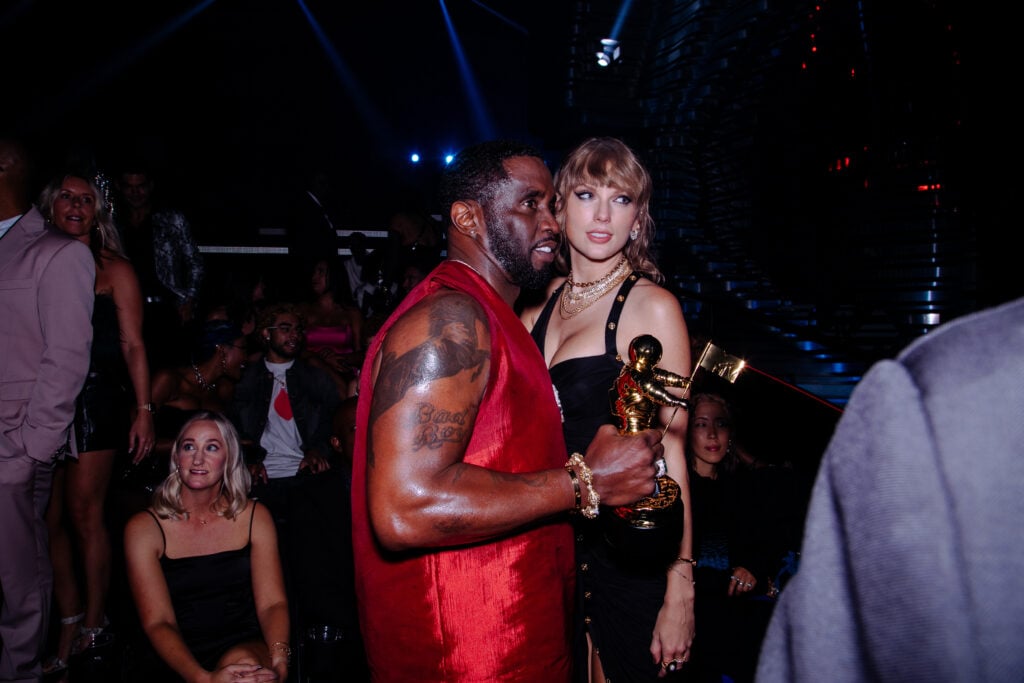 Diddy and Taylor Swift attend the 2023 MTV Video Music Awards at the Prudential Center on September 12, 2023 in Newark, New Jersey.