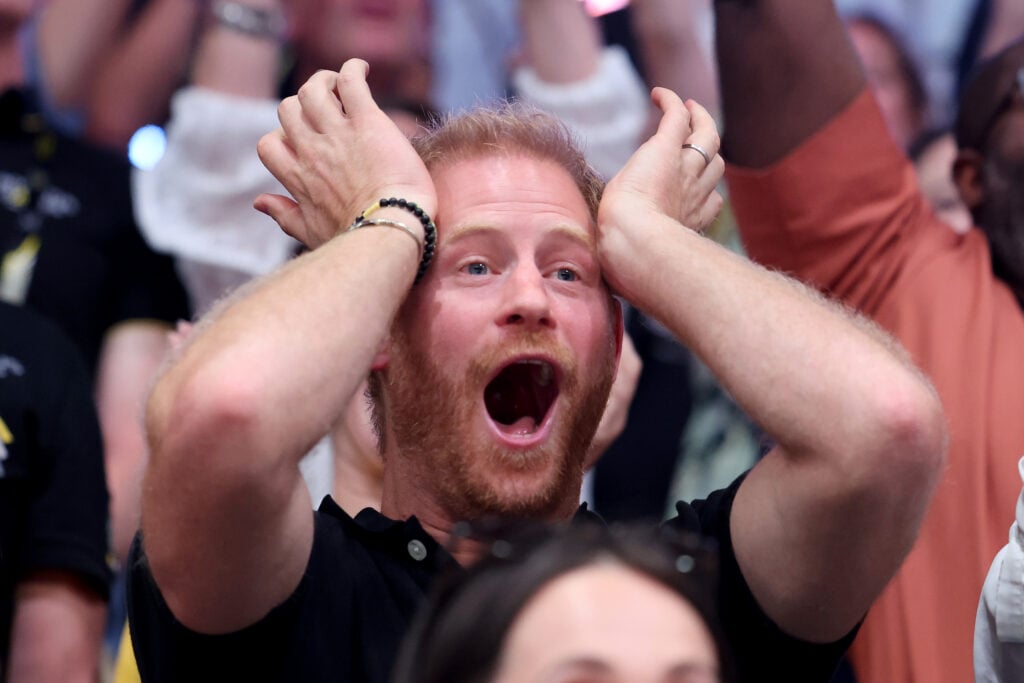 Prince Harry celebrates