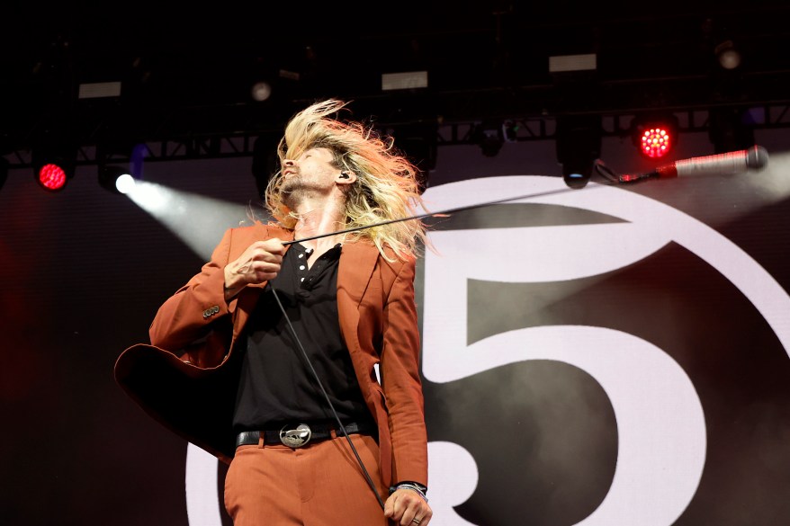 Adam Lazzara of Taking Back Sunday performs at the Mojave Tent during the 2024 Coachella Valley Music and ARts Festival