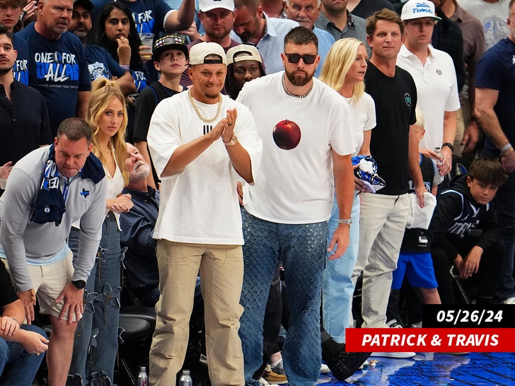 patrick mahomes travis kelce mavs game