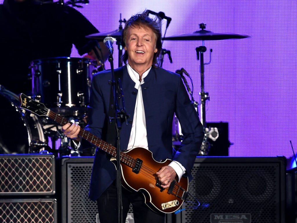 Paul McCartney performs during Desert Trip at Empire Polo Field on October 15, 2016 in Indio, California. 