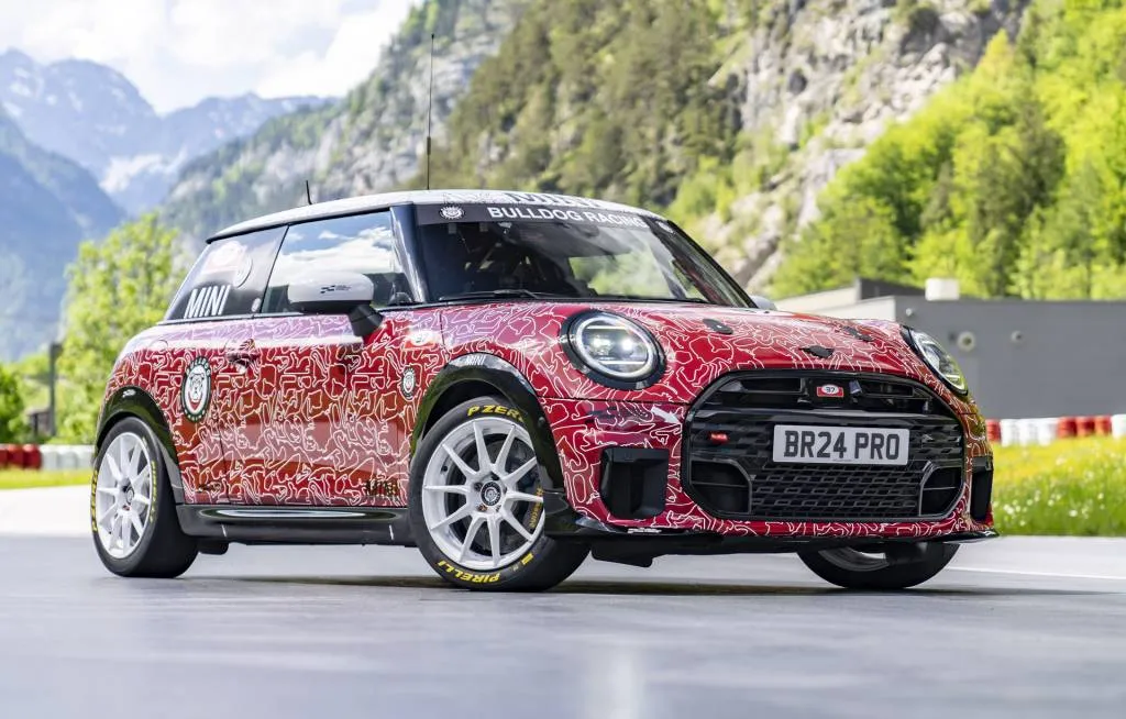 Teaser of the new Mini John Cooper Works debuting in autumn 2024