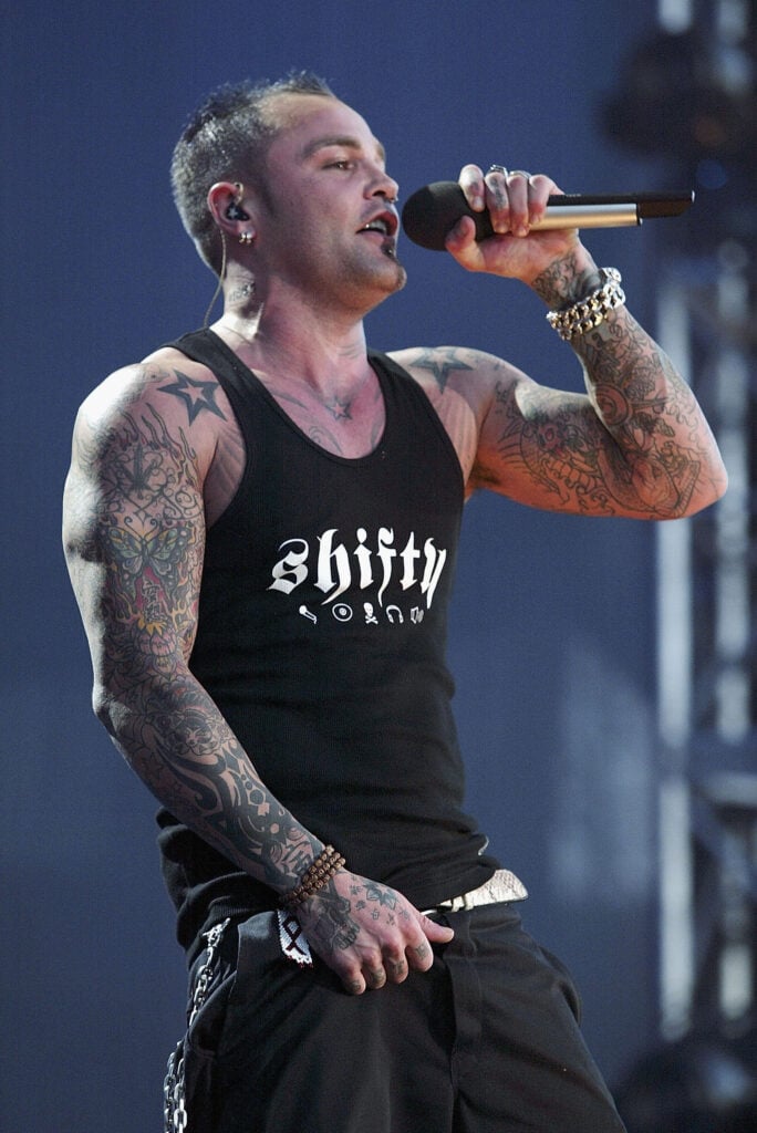 Crazy Town singer Seth Binzer performs in South Africa in 2003.