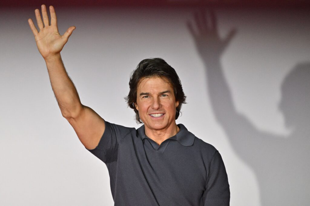 Tom Cruise with a wave