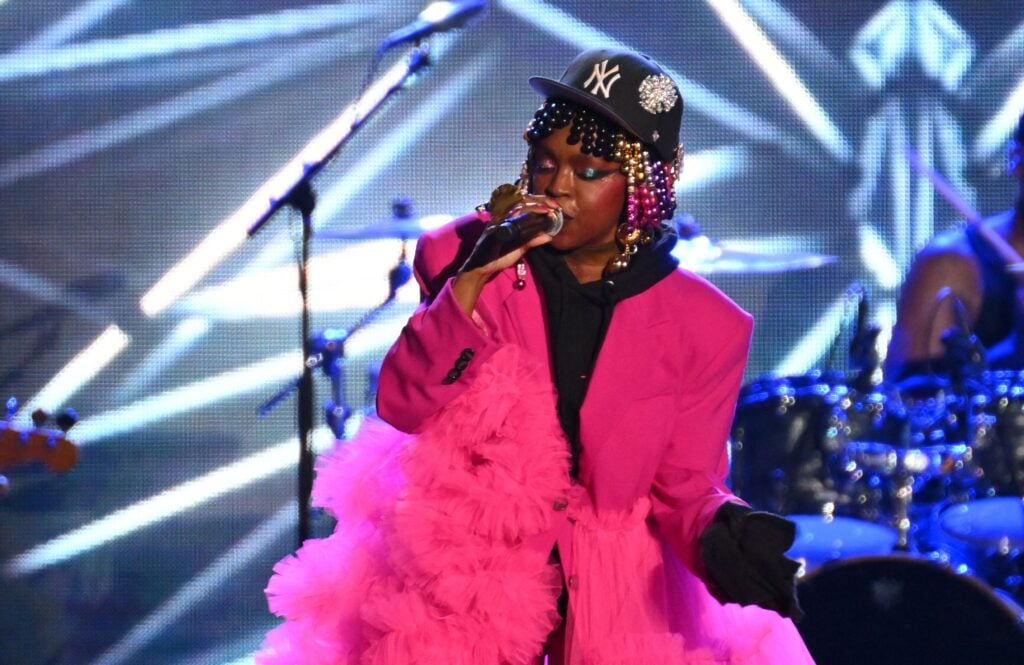 Lauryn Hill performs during the Hip Hop 50 Live concert, marking the 50th anniversary of the birth of hip hop, at Yankee Stadium in the Bronx borough of New York City, on August 11, 2023. 