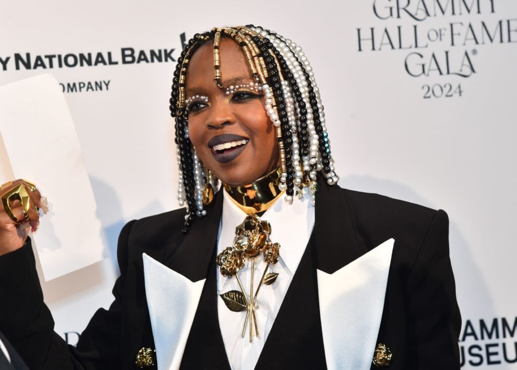 Lauryn Hill attends the GRAMMY Museum's Inaugural GRAMMY Hall Of Fame Gala & Concert presented by City National Bank at The Novo by Microsoft at LA Live on May 21, 2024 in Los Angeles, California.