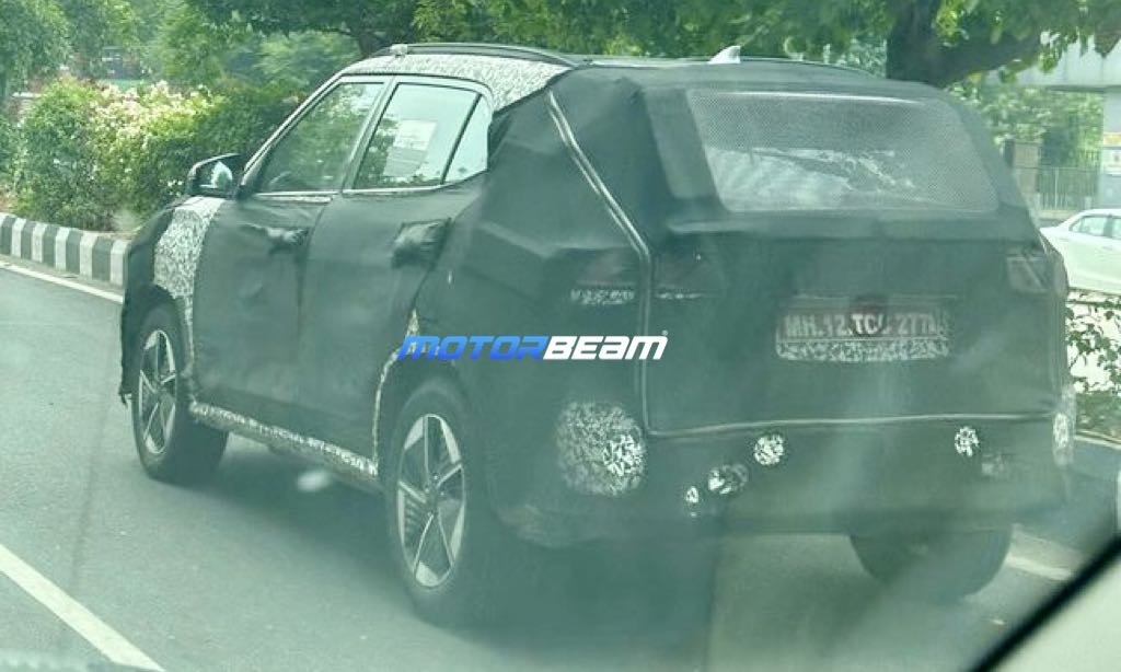 Hyundai Creta EV prototype spotted on the rear