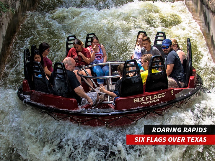 Six flags over the Texas rapids