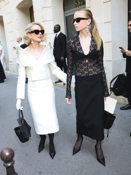 Naomi Watts and Kai Schreiber Balenciaga fashion show