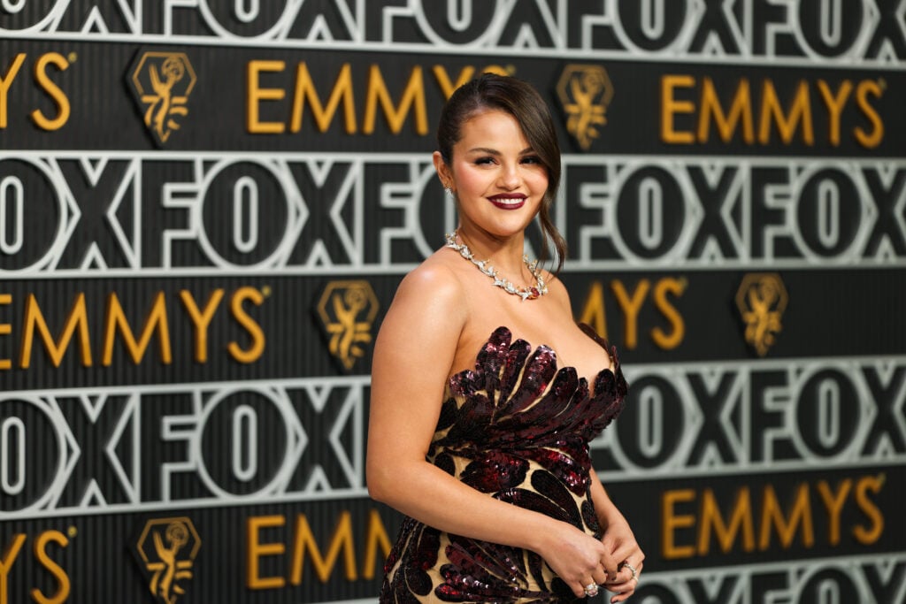 Selena Gomez surprises in January 2024 at the Emmy Awards.