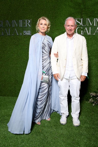 Christine Schwarzman and Stephen A. Schwarzman Eiza attend the Summer Gala by Gala One at Golf Club Saint-Tropez on July 23, 2024 in Gassin, France.