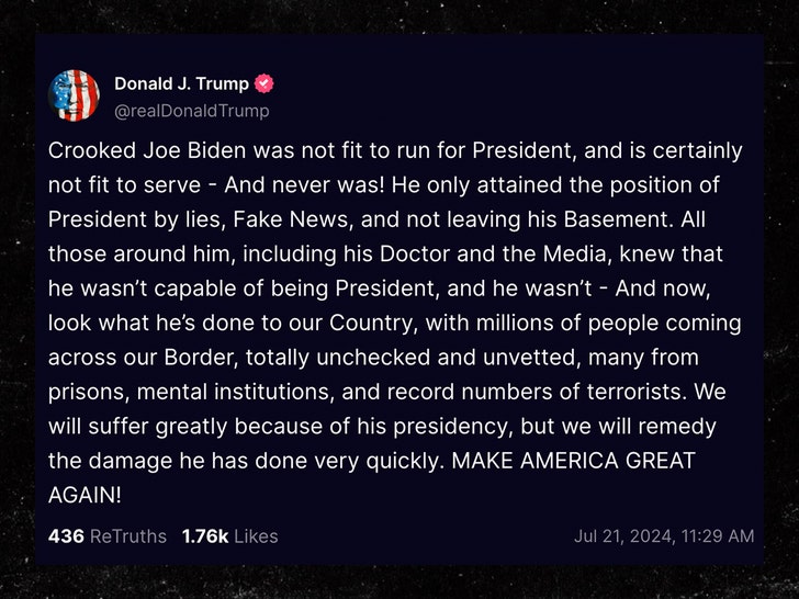 donald trump tweets about biden's withdrawal