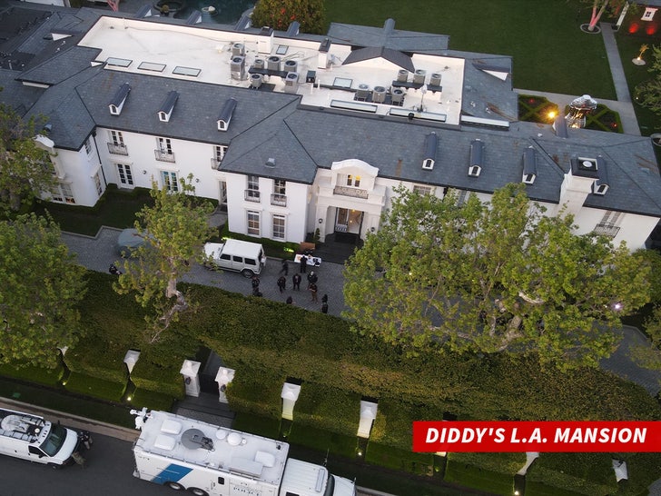 Background grid of Diddy's Los Angeles Mansion
