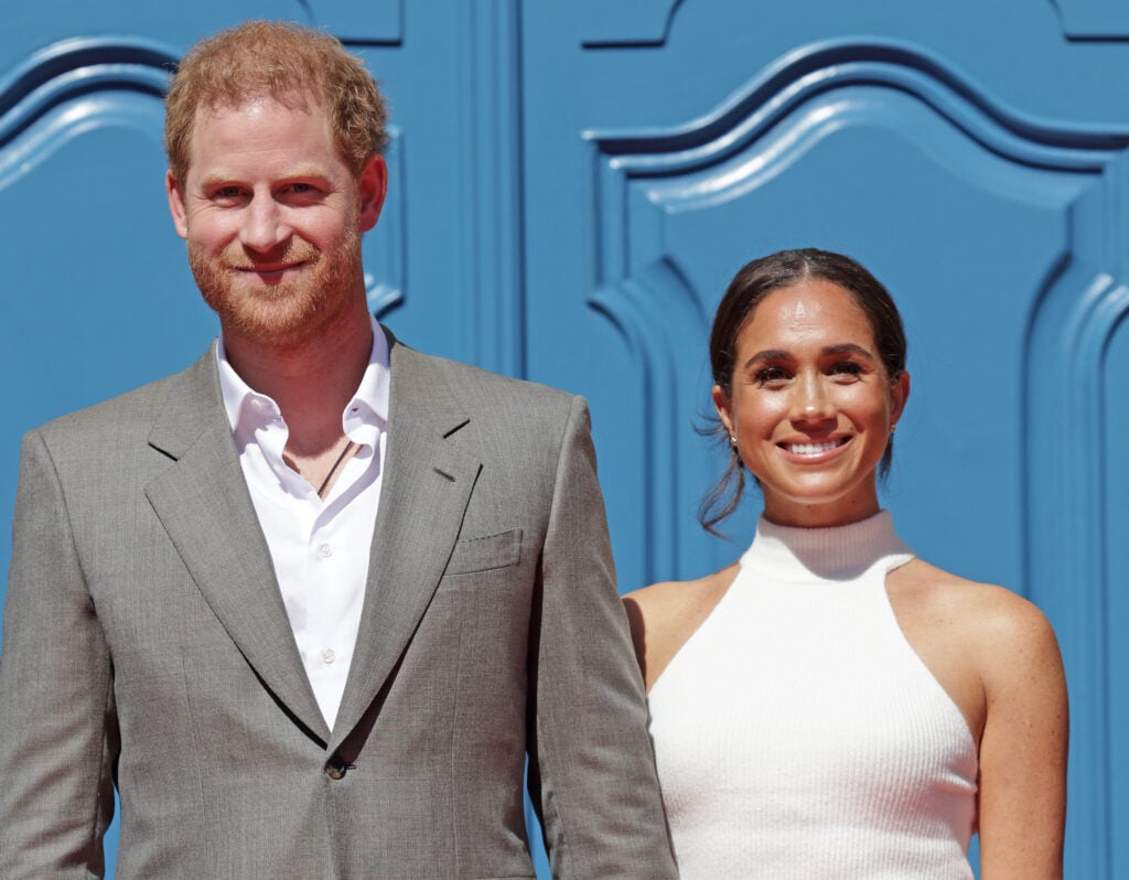 Prince Harry, Duke of Sussex and Meghan, Duchess of Sussex arrive at City Hall during the Invictus Games Dusseldorf 2023 - One Year To Go events on September 6, 2022 in Dusseldorf, Germany.  