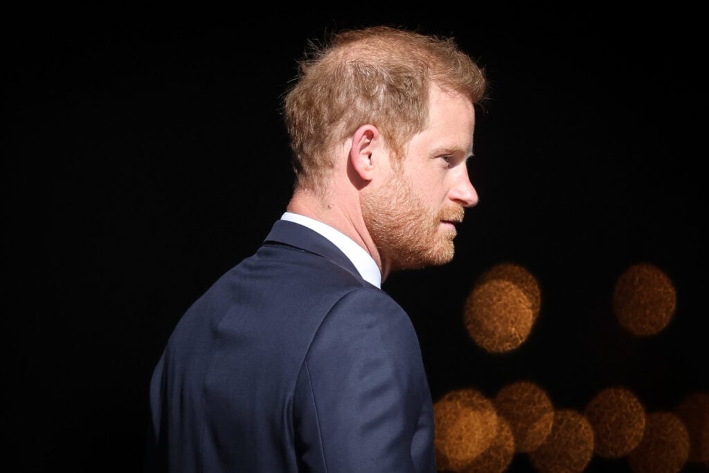 Prince Harry, Duke of Sussex arrives at the Invictus Games Foundation 10th Anniversary Service at St. Paul's Cathedral on May 8, 2024 in London, England.