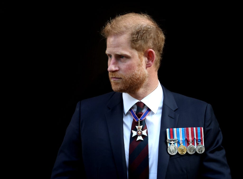 Prince Harry, Duke of Sussex leaves the Invictus Games Foundation 10th Anniversary Service at St Paul's Cathedral on May 8, 2024 in London, England. 