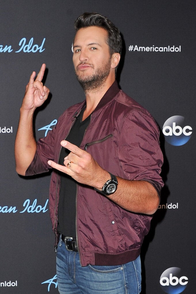 Singer/Judge Luke Bryan Comes to ABC "American Idol" show on April 23, 2018 in Los Angeles, California.  