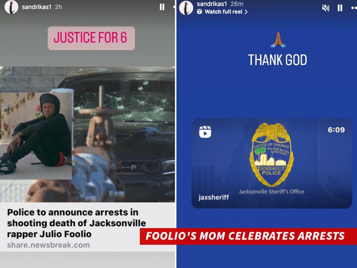 Foolio's mother celebrates arrests