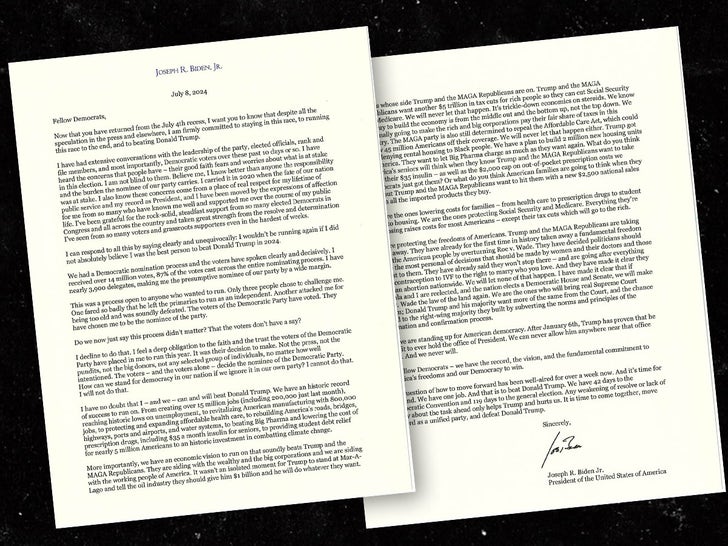 Letter from President Biden to Congressional Democrats