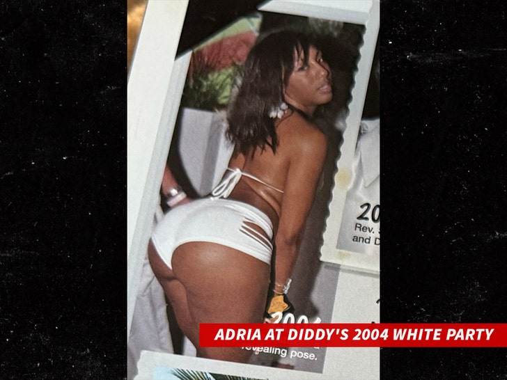 Adria at Diddy's white party in 2004
