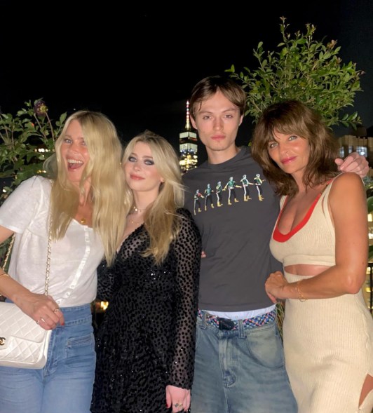 MODELS: Forget New York Fashion Week, Claudia Schiffer (left to right), her daughter Clementine Vaughn, 19, Mingus Reedus, 24, and mom Helena Christensen are spending time together off the runway.