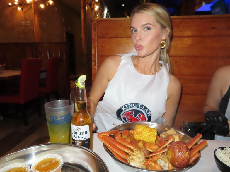 FEELING HOT: “Southern Charm” reality star Madison LeCroy enjoys some of the region’s best cuisine.