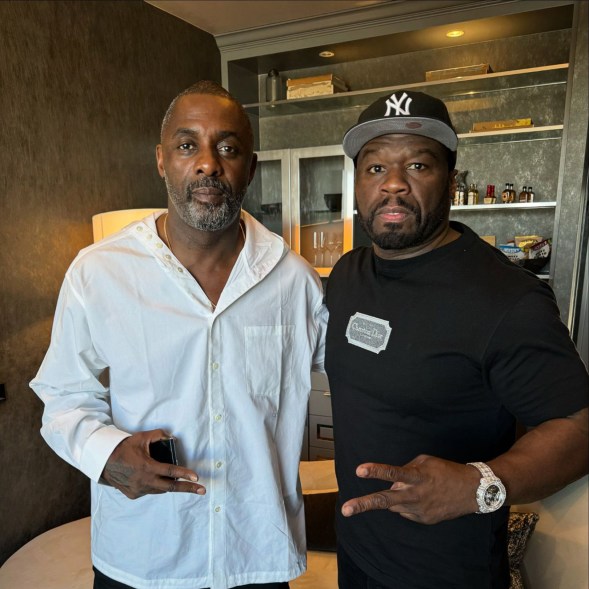 'WIRE' CUTTERS: Idris Elba (left) and 50 Cent tease a musical collaboration.