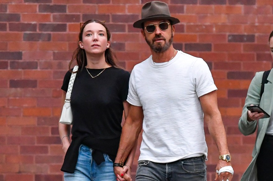 Justin Theroux and New Fiancée Nicole Brydon Bloom Hold Hands in NYC and More Star Pics