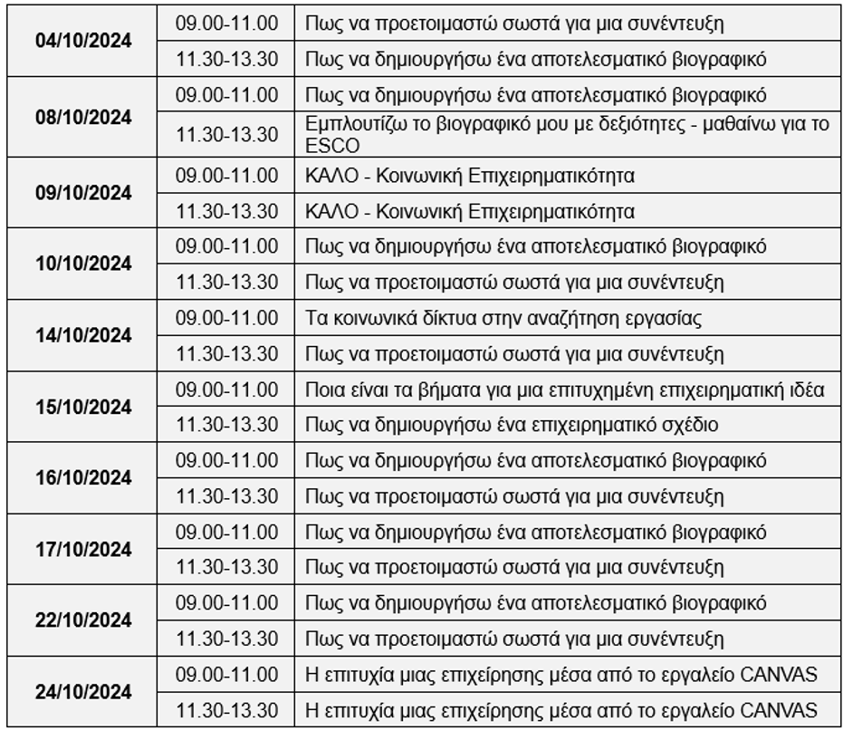 6pinakas e erghastiria oktwvrios