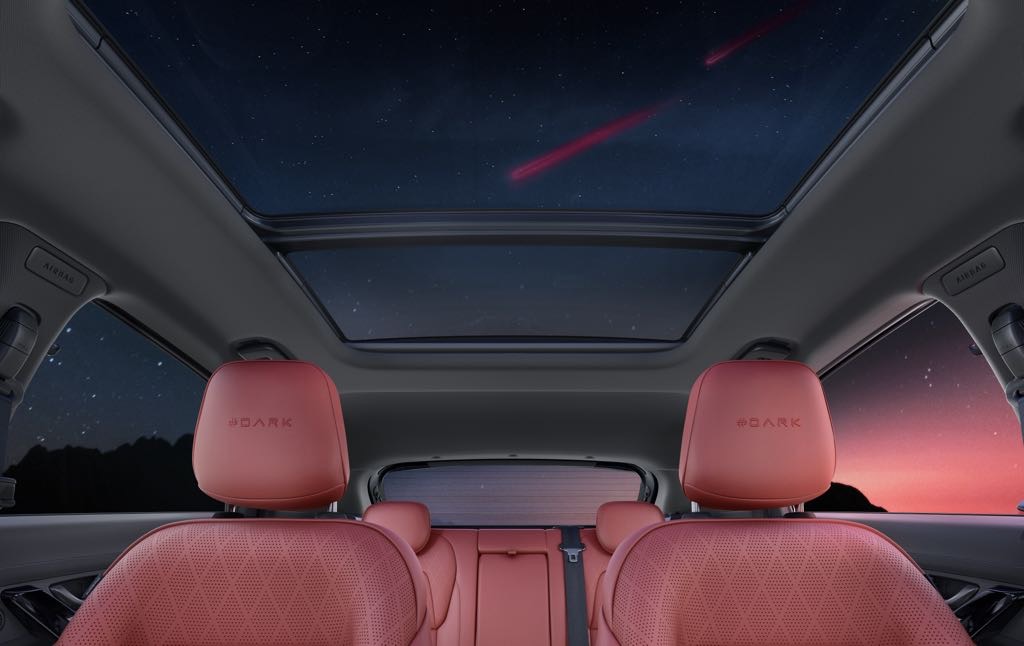 Tata Nexon EV Dark Red Panoramic Sunroof