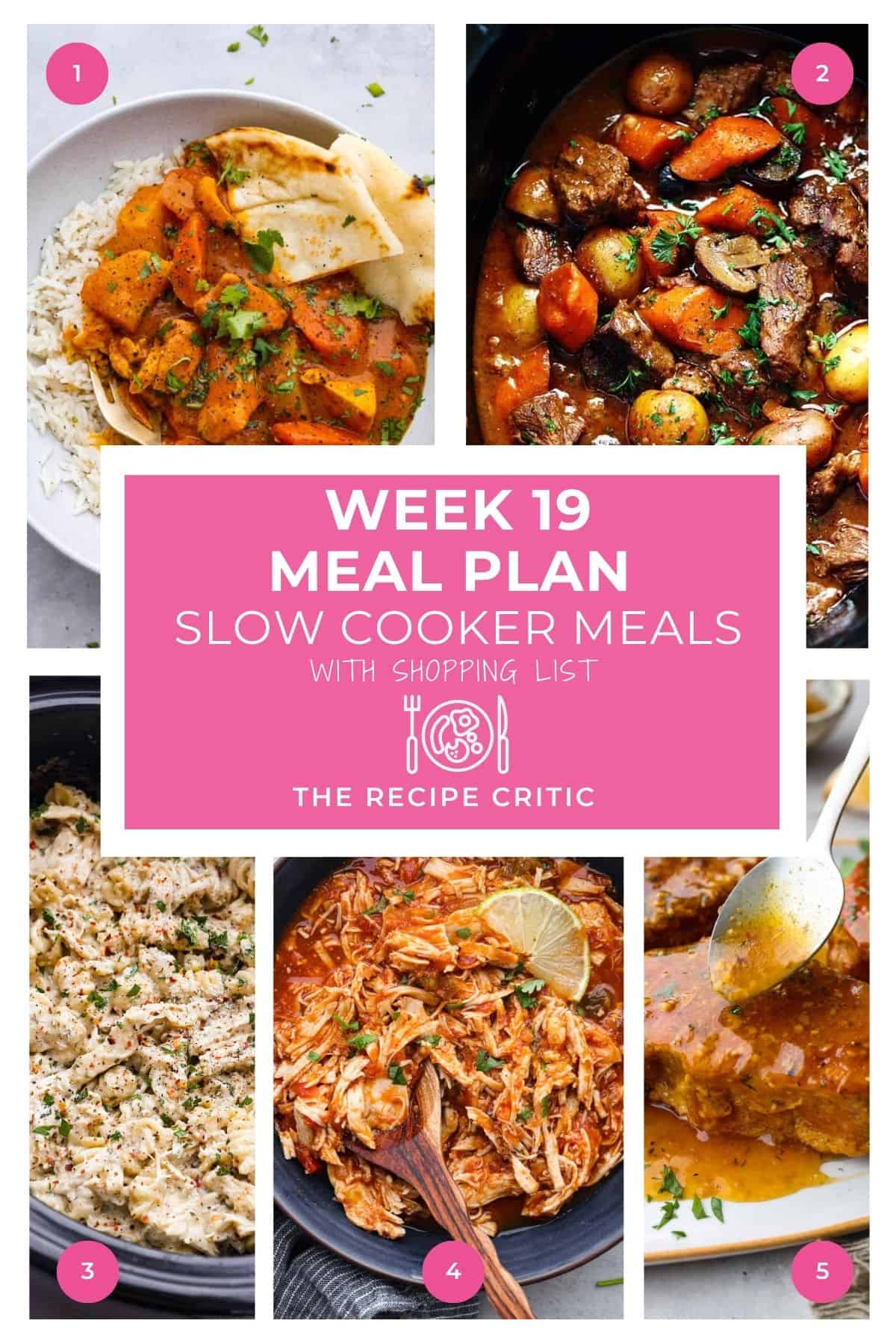 Week 19 Meal Plan Collage