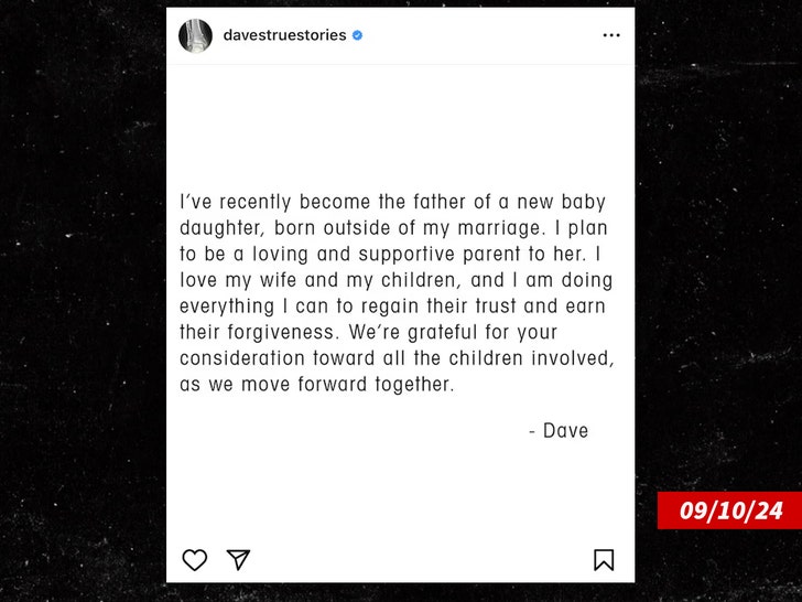 dave grohl's post about the baby.